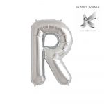 2222-18 LETTERA ERRE ARGENTO LETTERE GONFIABILI IN FOIL