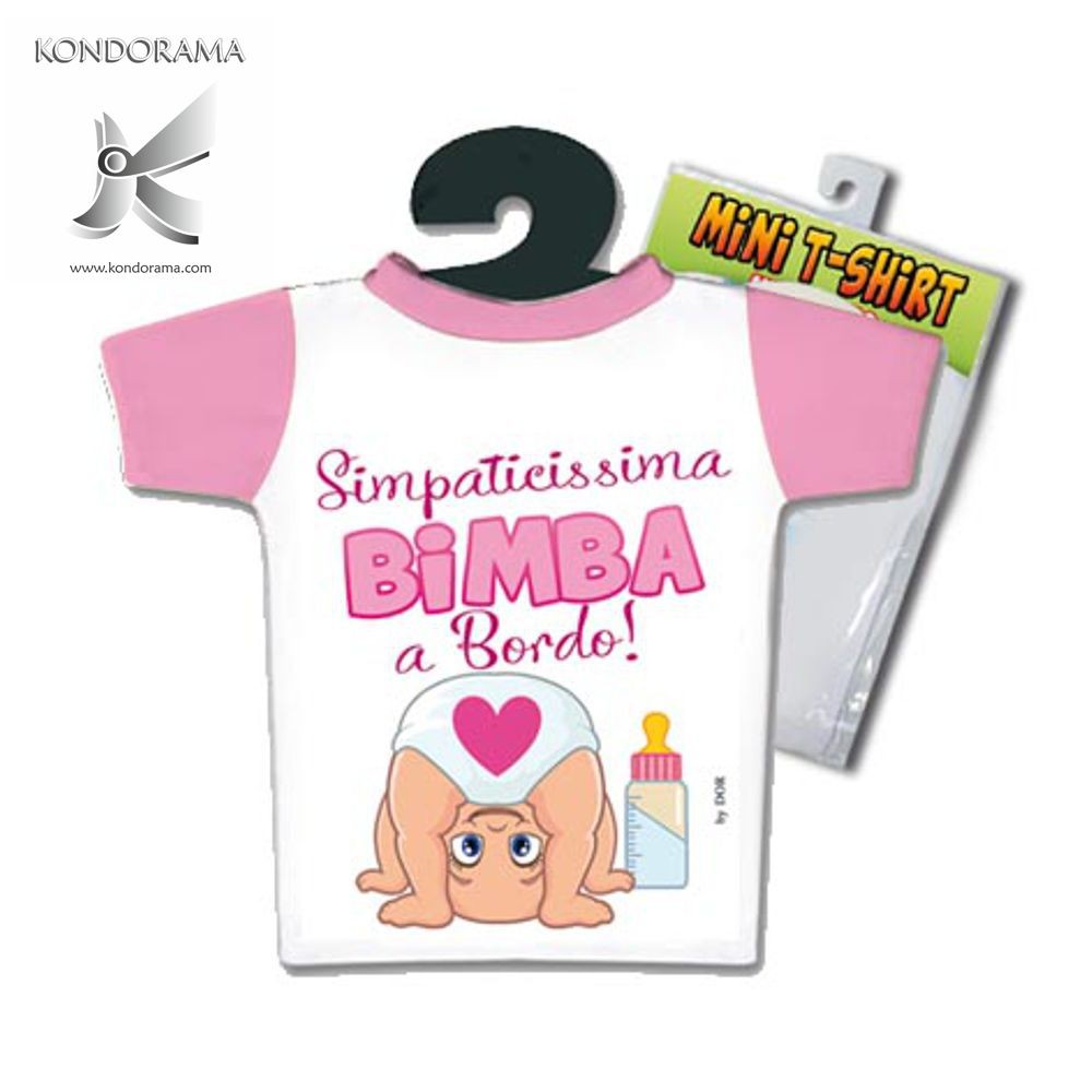 4885-29 MINI T-SHIRT SIMPATICISSIMA BIMBA A BORDO