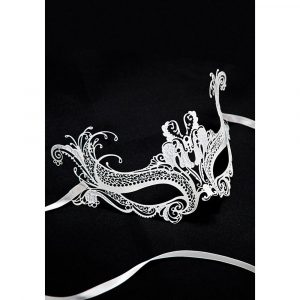 00731-1 MASCHERA BIANCA METALLO