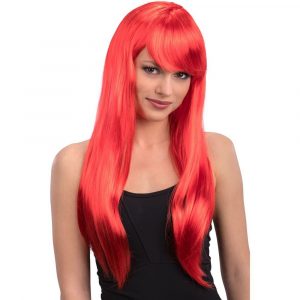 02617-1 PARRUCCA ROSSA LUNGHISSIMA C/FRANGIA IN BUSTA