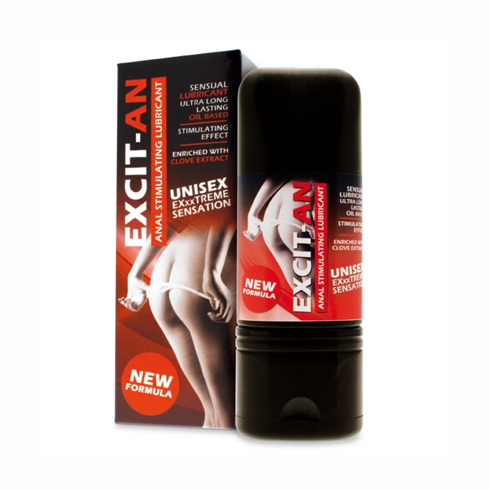 LUBRIFICANTE ANALE INTIMO AL SILICONE E ACQUA IBRIDO STIMOLANTE EXCIT-AN 100 ML