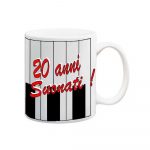 17408B TAZZA 20 ANNI SUONATI TAZZA RICORDO IN CERAMICA CON SCATOLA