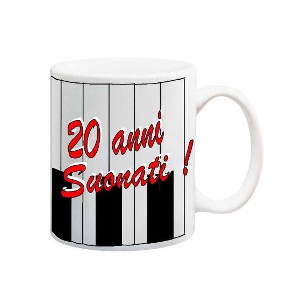 17408B TAZZA 20 ANNI SUONATI TAZZA RICORDO IN CERAMICA CON SCATOLA