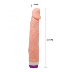 D-218753 REALISTIC VIBRATOR FLESH 22 CM FALLO REALISTICO VIBRANTE IN PVC COLOR CARNE LUNGHEZZA 22 CM