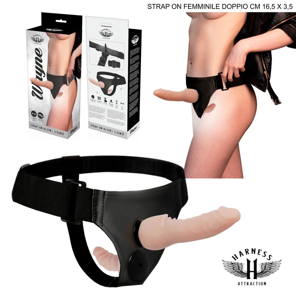 HARNESS ATTRACTION STRAP ON DONNA PER LEI DOPPIO NON VIBRANTE