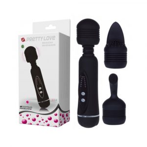 23155 PRETTY LOVE MAGICAL MASSAGER 12 FUNZIONI 3 TESTE INTERCAMBIABILI