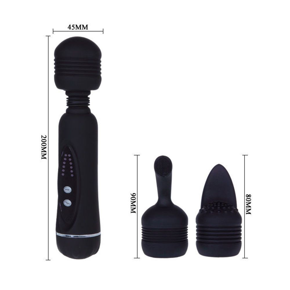 D-205203 PRETTY LOVE MAGICAL MASSAGER 12 FUNZIONI 3 TESTE INTERCAMBIABILI