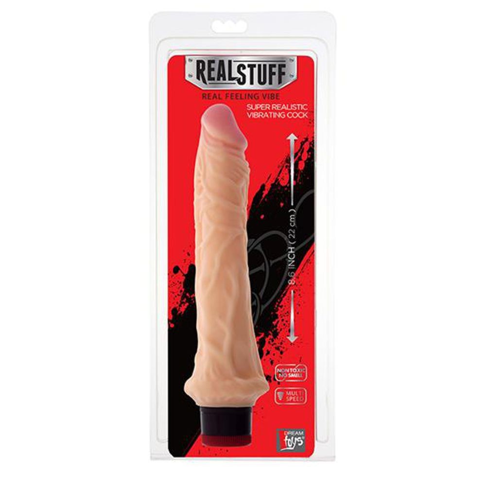 20630 REALSTUFF FALLO REALISTICO VIBRANTE CON VELOCITÀ REGOLABILE COLOR CARNE 8.6”