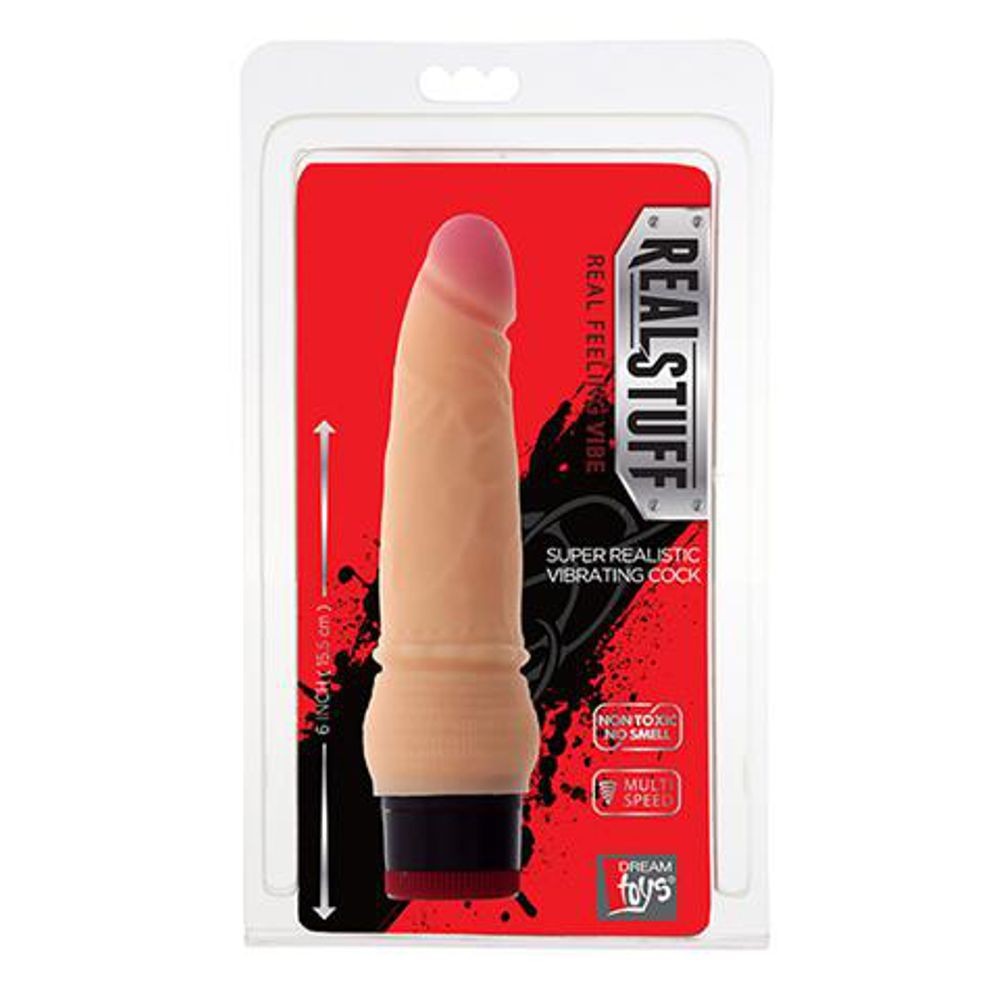 20634 REALSTUFF FALLO REALISTICO VIBRANTE CON VELOCITÀ REGOLABILE COLOR CARNE 6”