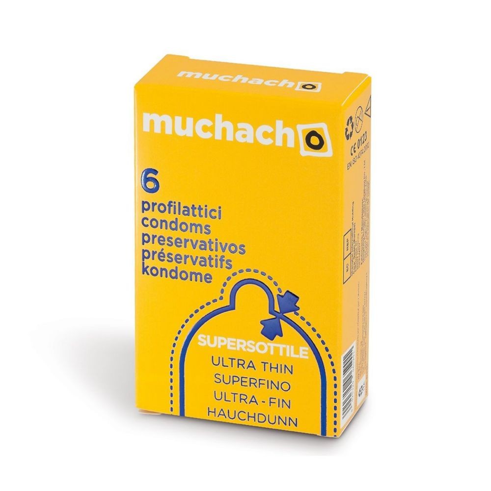 MUCHACHO SUPERSOTTILE PROFILATTICI PRESERVATIVI TRASPARENTI SOTTILI SENZA AROMA