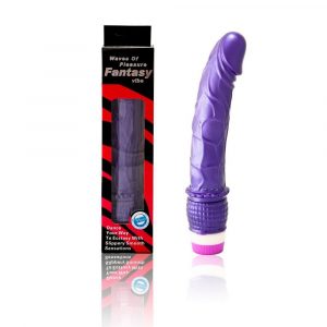 D47-194158 WAVES OF PLEASURE FANTASY VIBE FALLO REALISTICO ECONOMICO MORBIDO VIBRAOTRE VIOLA 23 CM