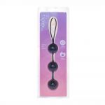 55003937 RIO TRIPLEX SILICONE BALLS CA. 25 CM TRE PALLINE VAGINALI ANALI IN SILICONE NERO