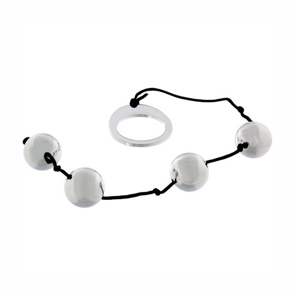 D-225042 PALLINE DI METALLO ANALI VAGINALI 4 PZ CON FILO