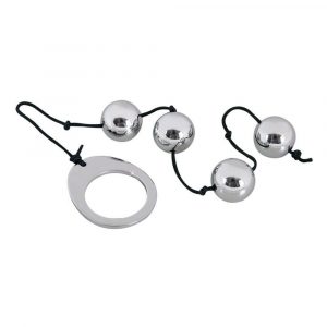 D-225042 PALLINE DI METALLO ANALI VAGINALI 4 PZ CON FILO