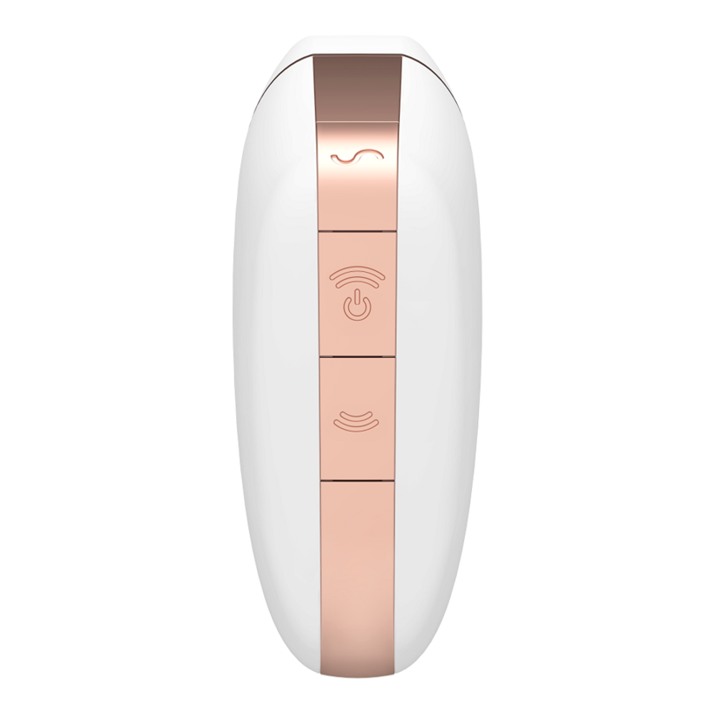 SATISFYER CONNECT LOVE TRIANGLE WHITE GOLD STIMOLATORE SUCCHIA CLITORIDE