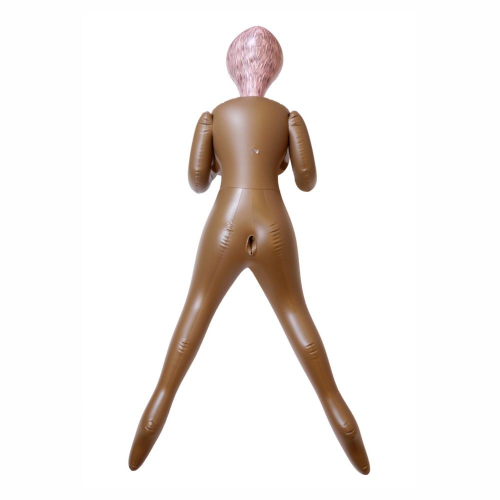 AMELIA LOVE DOLL BAMBOLA GONFIABILE NERA DI COLORE GRANDEZZA REALE 3 FORI