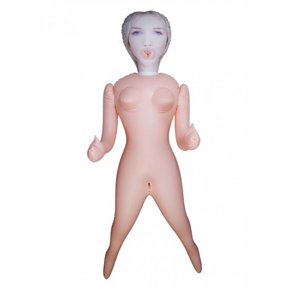 FLORYDA LOVE DOLL BAMBOLA GONFIABILE BIANCA BIONDA AMERICANA GRANDEZZA REALE 3 FORI