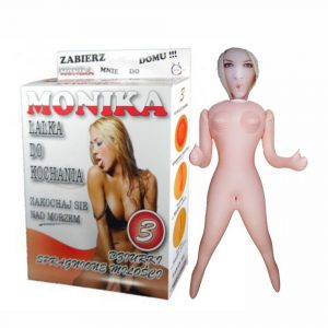 MONIKA LOVE DOLL BAMBOLA GONFIABILE BIANCA POLACCA GRANDEZZA REALE 3 FORI