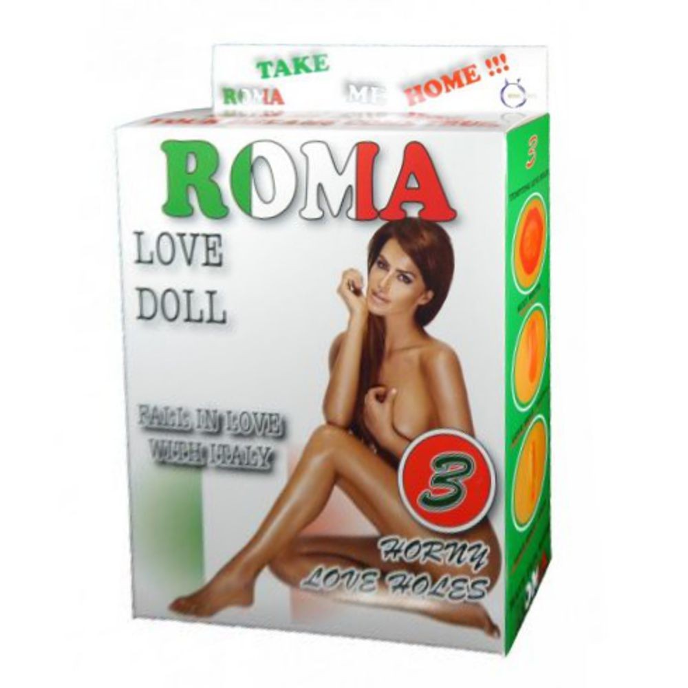 ROMA LOVE DOLL BAMBOLA GONFIABILE BIANCA ITALIANA GRANDEZZA REALE 3 FORI