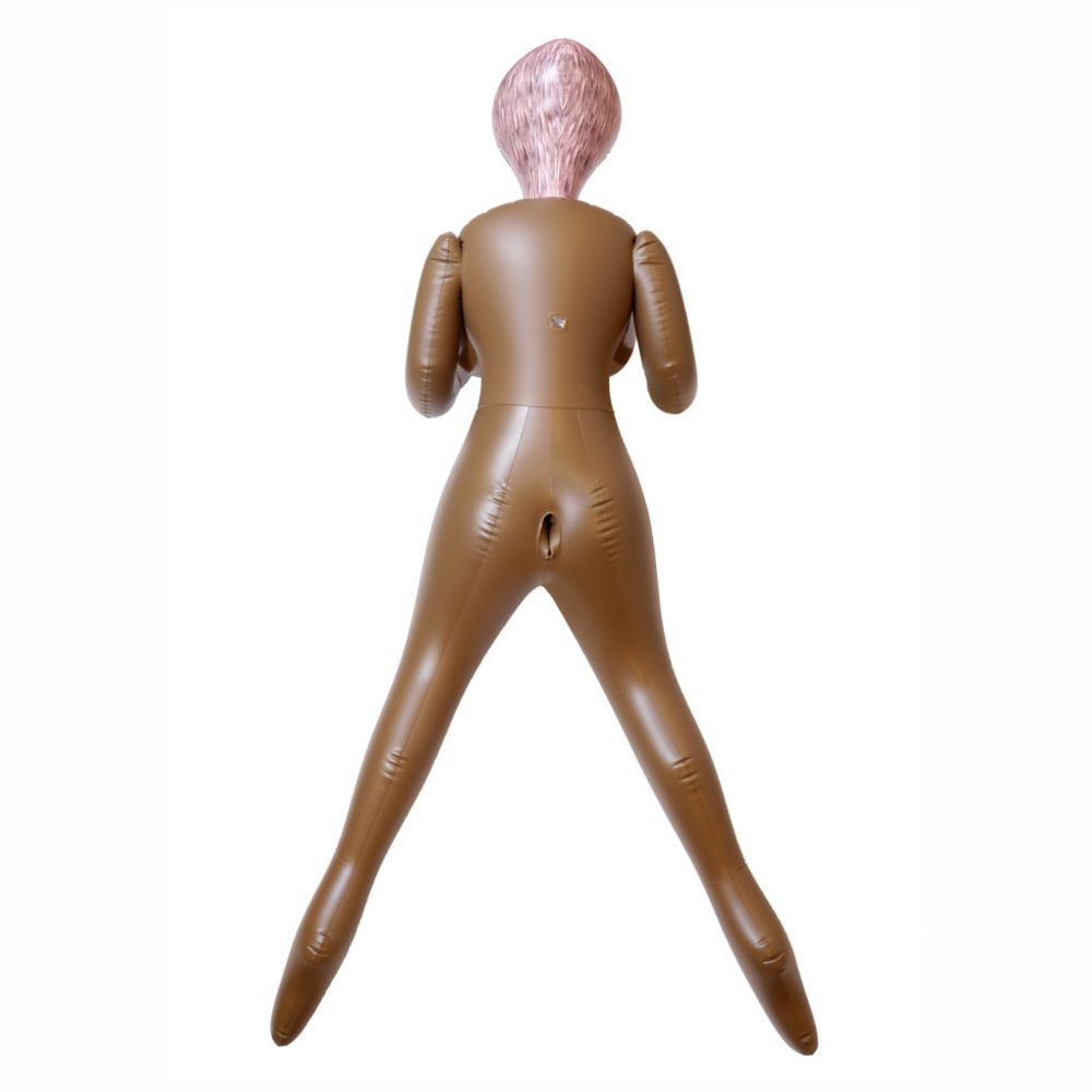 SANDRA LOVE DOLL BAMBOLA GONFIABILE NERA DI COLORE GRANDEZZA REALE 3 FORI