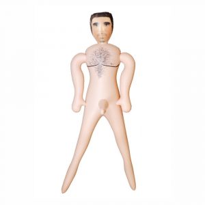 BOSS LOVE DOLL BAMBOLO GONFIABILE MASCHIO UOMO BIANCO CAPO LEADER SUPERDOTATO 20 CM