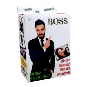 BOSS LOVE DOLL BAMBOLO GONFIABILE MASCHIO UOMO BIANCO CAPO LEADER SUPERDOTATO 20 CM