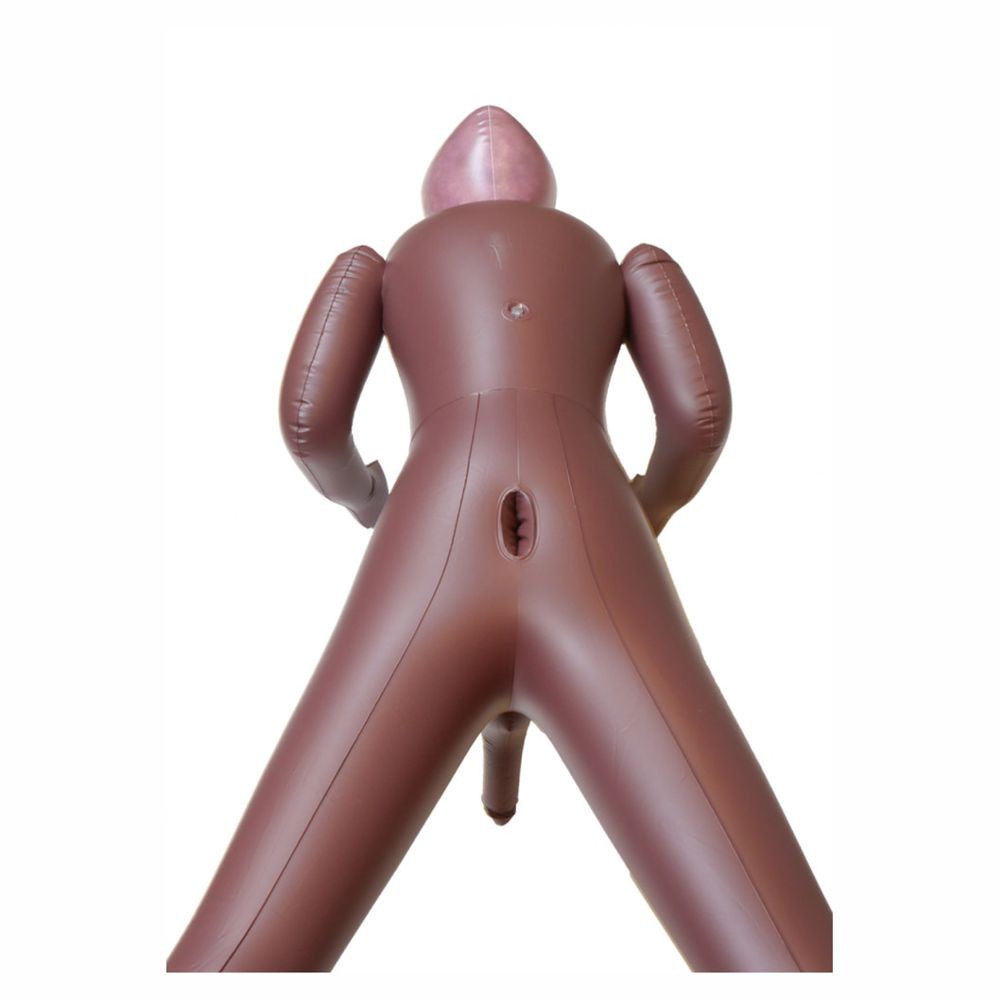 BUILDER LOVE DOLL BAMBOLO GONFIABILE UOMO MASCHIO NERO DI COLORE MURATORE SUPERDOTATO 20 CM