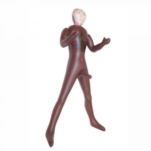 BUILDER LOVE DOLL BAMBOLO GONFIABILE UOMO MASCHIO NERO DI COLORE MURATORE SUPERDOTATO 20 CM