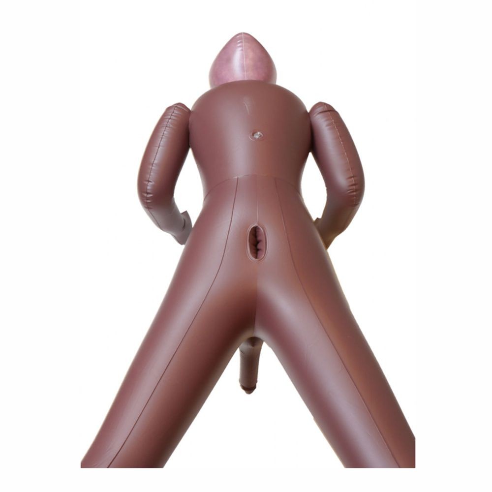 AMERICAN FOOTBALLER LOVE DOLL BAMBOLO GONFIABILE MASCHIO UOMO NERO ATLETA SUPERDOTATO 20 CM