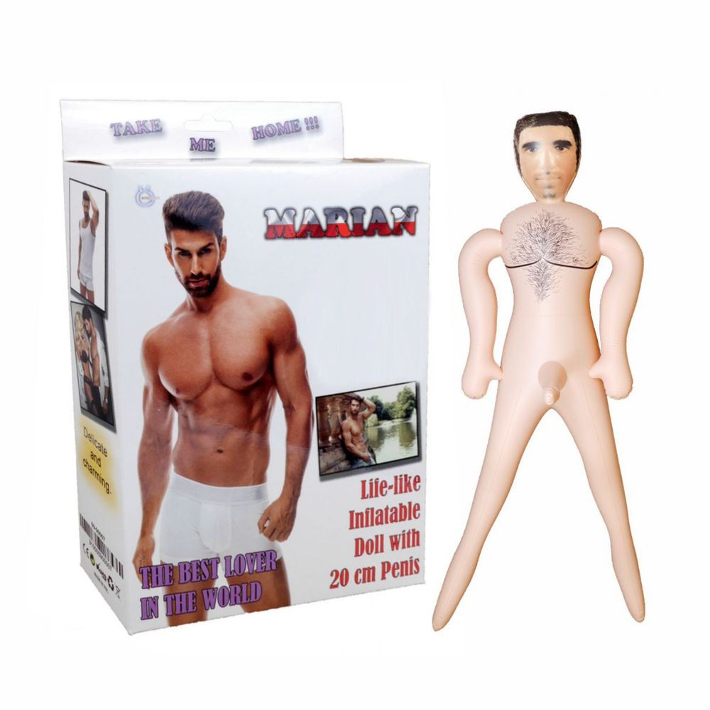 MARIAN LOVE DOLL BAMBOLO GONFIABILE MASCHIO UOMO BIANCO POLACCO SUPERDOTATO 20 CM