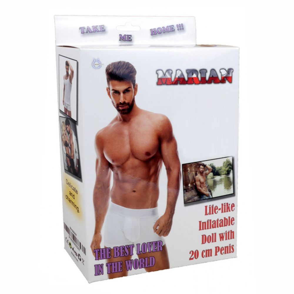 MARIAN LOVE DOLL BAMBOLO GONFIABILE MASCHIO UOMO BIANCO POLACCO SUPERDOTATO 20 CM