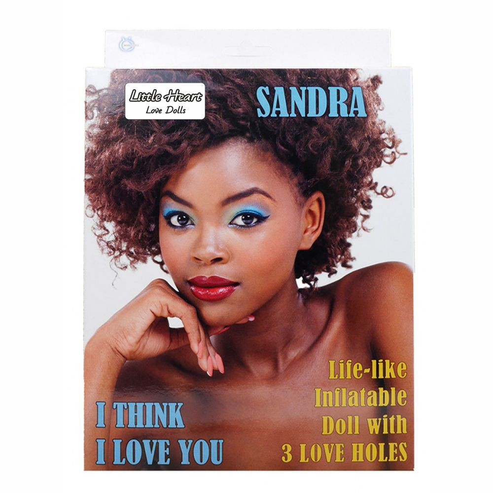SANDRA LOVE DOLL BAMBOLA GONFIABILE NERA DI COLORE GRANDEZZA REALE 3 FORI