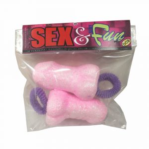 4343 COPPIA DI ELASTICI PER CAPELLI CON PISELLO PARTY GADGET SCHERZO PER ADULTI ADDIO AL NUBILATO