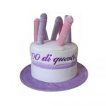 CAPPELLO CON CANDELINE SEXY COMPLENNO ADDIO AL NUBILATO FESTA 100 DI QUESTI CAXXI HAPPY BIRTHDAY