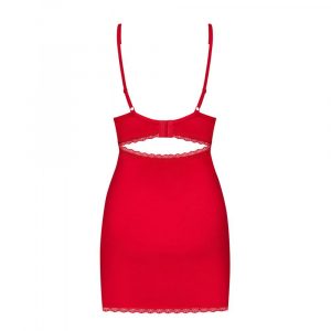 OBSESSIVE JOLIEROSE CHEMISE & THONG RED S/M ABITINO SEXY LINGERIE
