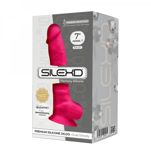 SilexD MODEL 1 - 7" PINK 220215 FALLO REALISTICO PENE ARTIFICIALE IN SILICONE MEMORY TERMOREATTIVO CM 18
