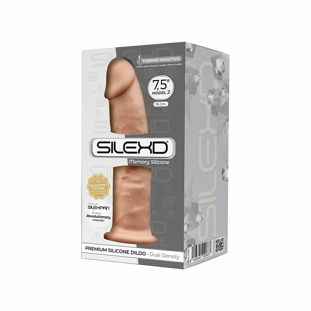 SilexD MODEL 2 - 7,5" FLESH 220673 FALLO REALISTICO PENE ARTIFICIALE IN SILICONE MEMORY TERMOREATTIVO CM 17