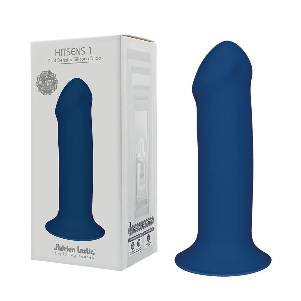 HITSENS 1 BLUE DILDO IL SILICONE MEMORY DOPPIA DENSITÀ