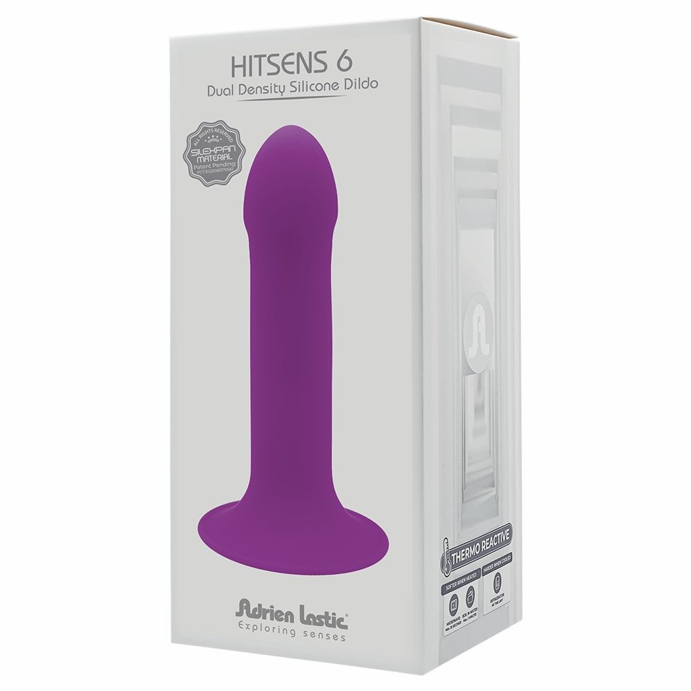 HITSENS 6 PURPLE DILDO IL SILICONE MEMORY DOPPIA DENSITÀ