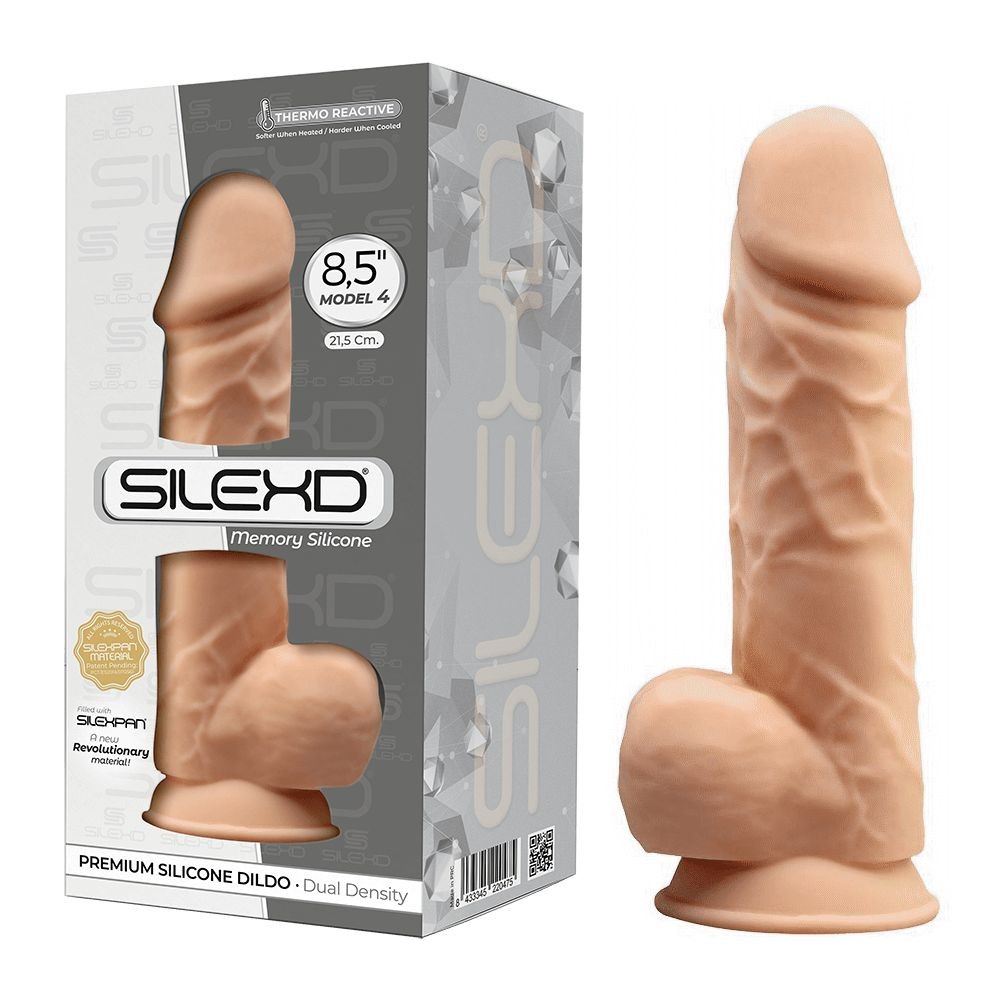 SILEXD MODEL 4 - 8,5" FLESH 220475 FALLO REALISTICO PENE ARTIFICIALE IN SILICONE MEMORY TERMOREATTIVO CM 22