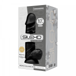 SILEXD MODEL 4 - 8,5" BLACK 220495 FALLO REALISTICO PENE ARTIFICIALE IN SILICONE MEMORY TERMOREATTIVO CM 22