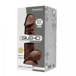 SILEXD MODEL 4 - 8,5" BROWN 220485 FALLO REALISTICO PENE ARTIFICIALE IN SILICONE MEMORY TERMOREATTIVO CM 22