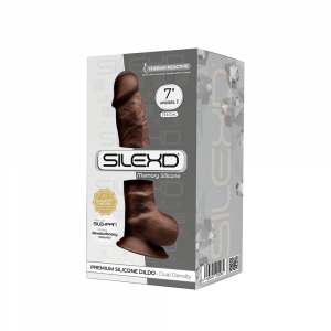 SILEXD MODEL 1 – 7” BROWN 220284 FALLO REALISTICO NON VIBRANTE IN SILICONE TERMO REATTIVO 15 CM