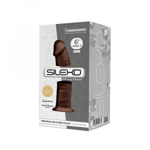SILEXD MODEL 2 – 6" BROWN 220782 FALLO REALISTICO NON VIBRANTE IN SILICONE TERMO REATTIVO 15 CM