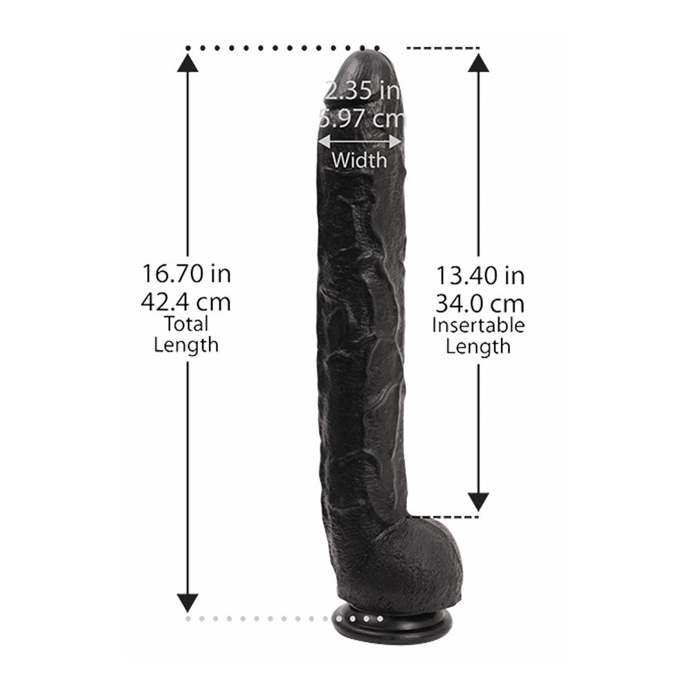 0286-01-DC DICK RAMBONE COCK – BLACK 42 CM X 6