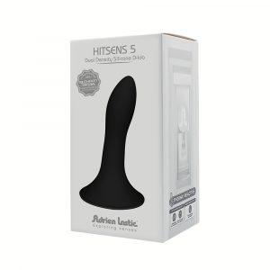 HITSENS 5 BLACK 24059 PLUG ANALE DILDO IN SILICONE NERO TERMO REATTIVO A DOPPIA DENSITÀ