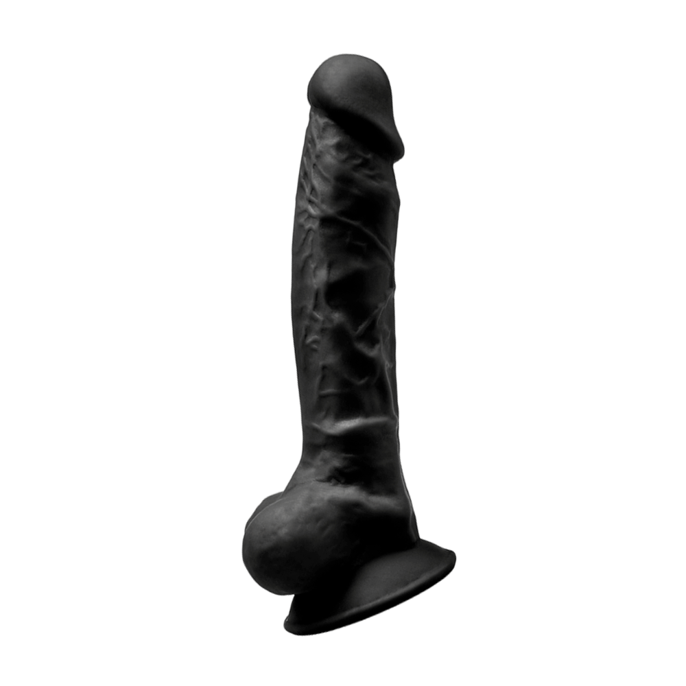 SILEXD MODEL 1 – 7" BLACK 220291 FALLO REALISTICO NON VIBRANTE IN SILICONE TERMO REATTIVO 18 CM