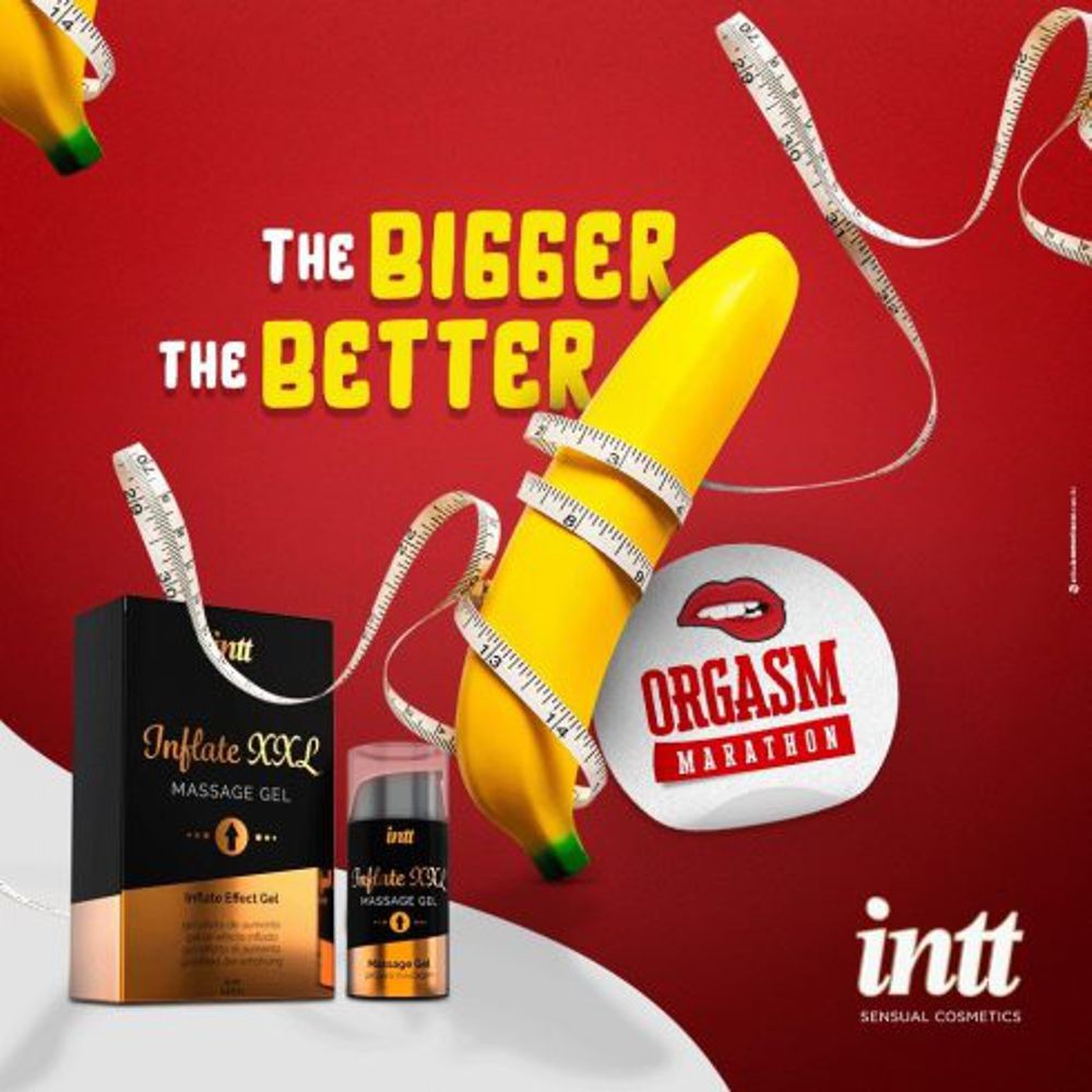 INTT INFLATE XXL ERECTION ENHANCER GEL STIMOLANTE ERETTIVO UOMO EREZIONE PENE 15 ML