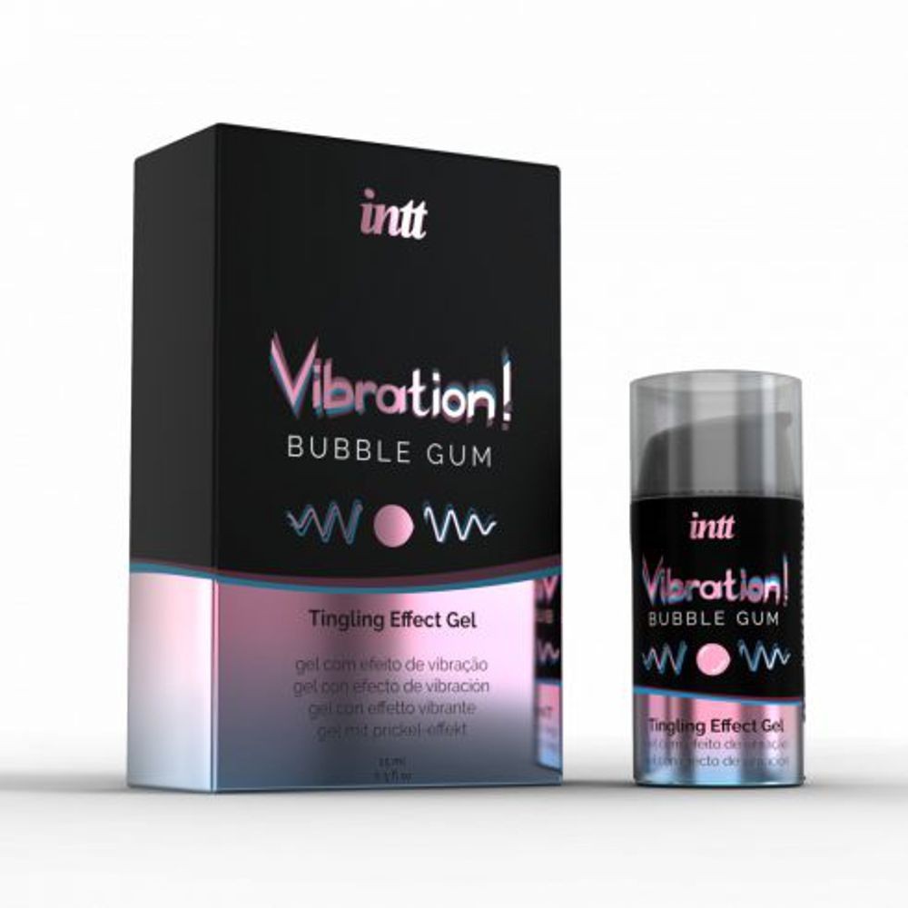 INTT VIBRATION BUBBLEGUM VIBRATORE LIQUIDO GEL AROMA CHEWINGUM 15 ML