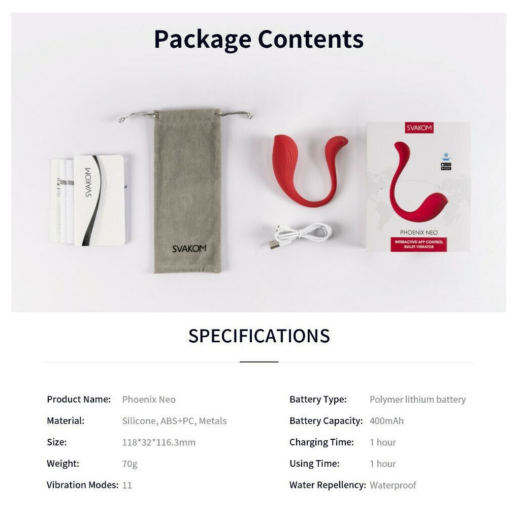 SVAKOM PHOENIX NEO CONNEXION SERIES APP CONTROLLED GIOCO DI COPPIA USB